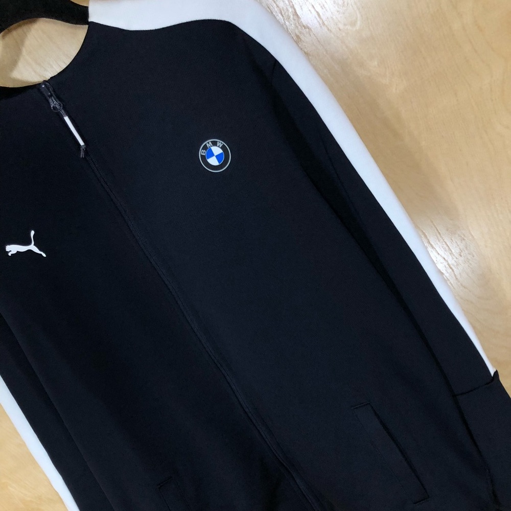 Puma Men’s BMW Motorsport Navy/White Track Jacket - Picture 4 of 8